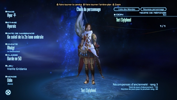 Teri équipée en item level 100